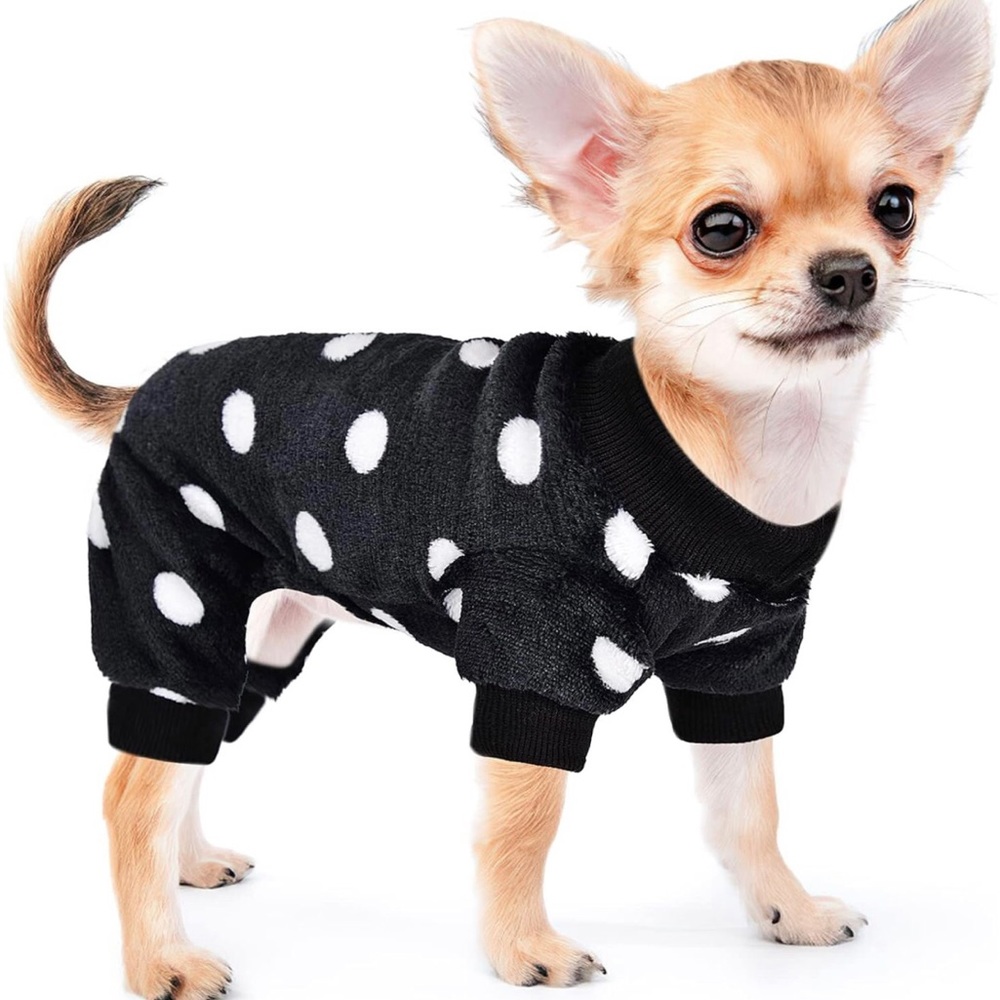 Dog Pajamas, Fleece Winter Warm Jumpsuit,  (Small)